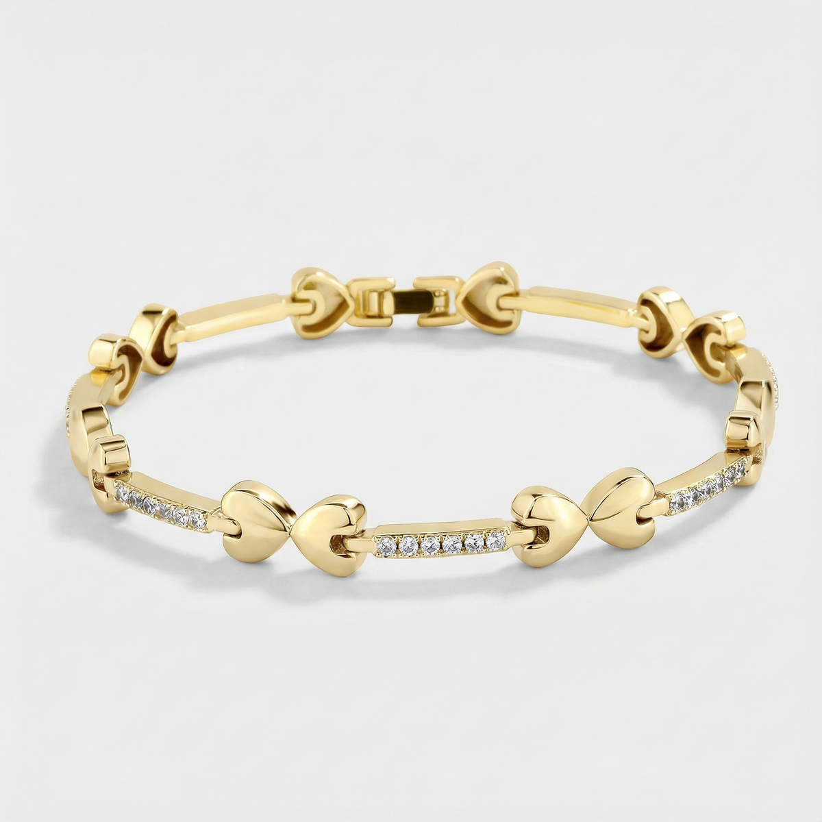 Golden Heartline Bracelet