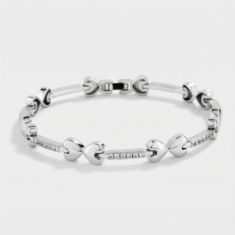 Golden Heartline Bracelet