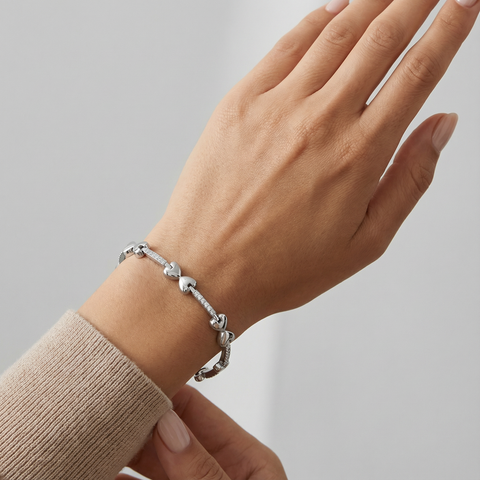 Golden Heartline Bracelet