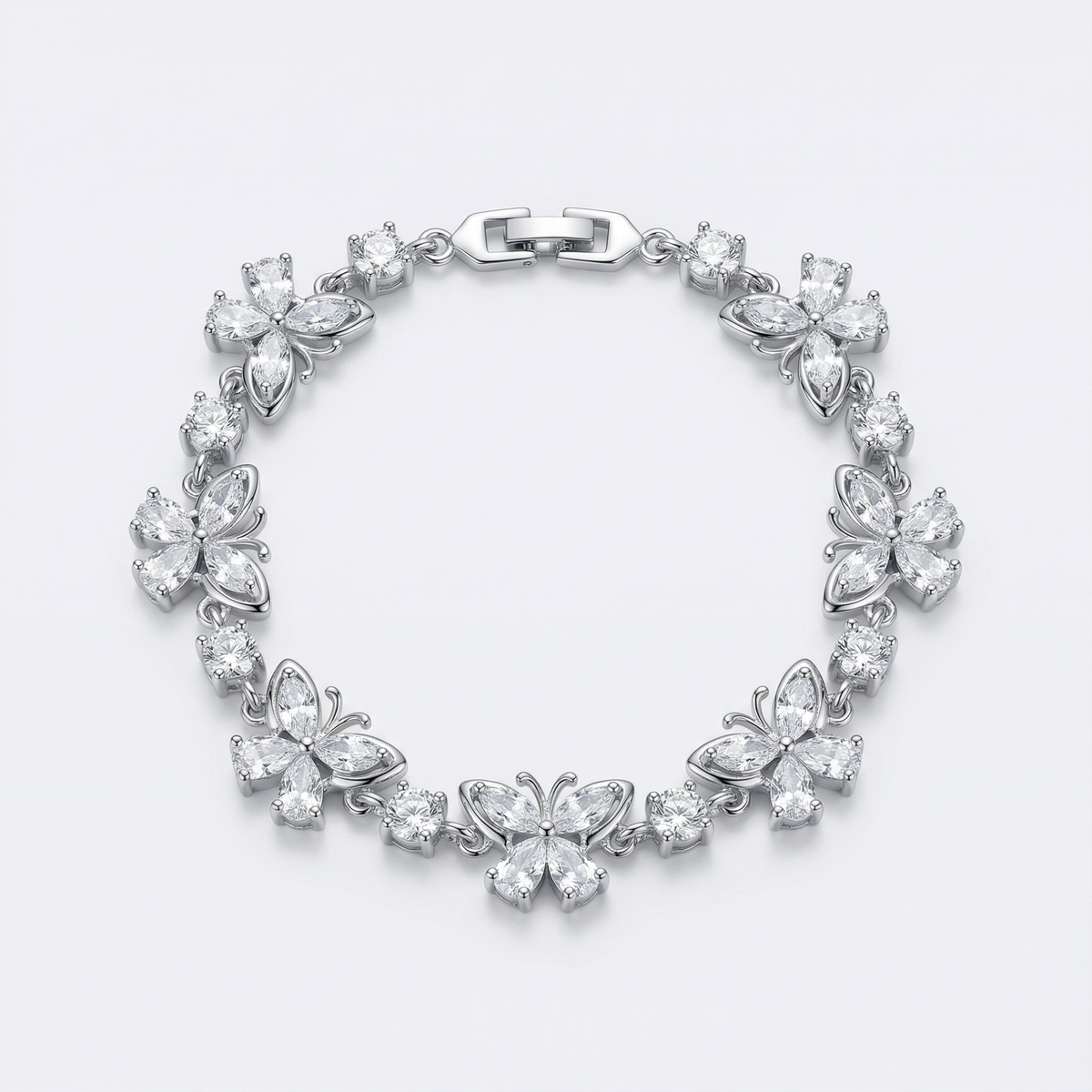 Frostbloom Cluster Bracelet
