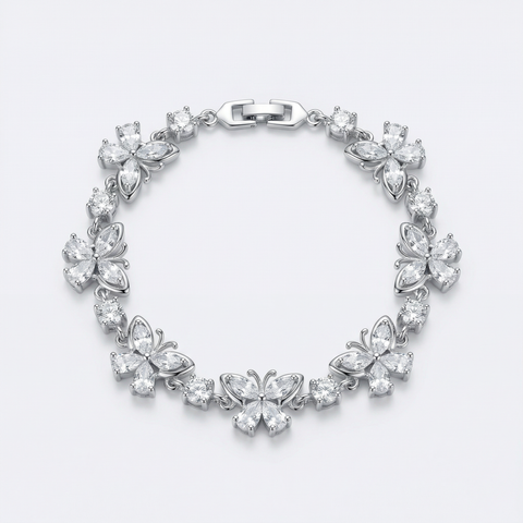 Frostbloom Cluster Bracelet