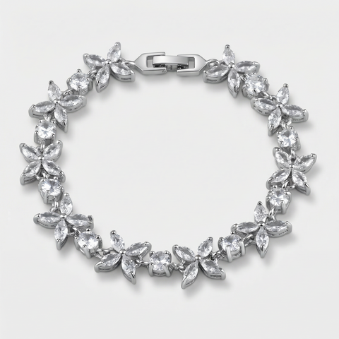 Frostbloom Cluster Bracelet