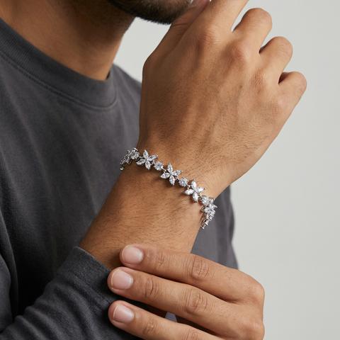 Frostbloom Cluster Bracelet