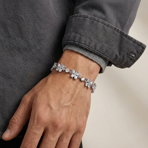 Frostbloom Cluster Bracelet