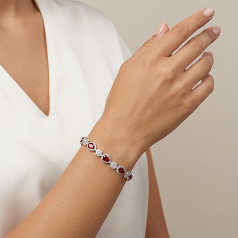 Asteria Crest Tennis Bracelet