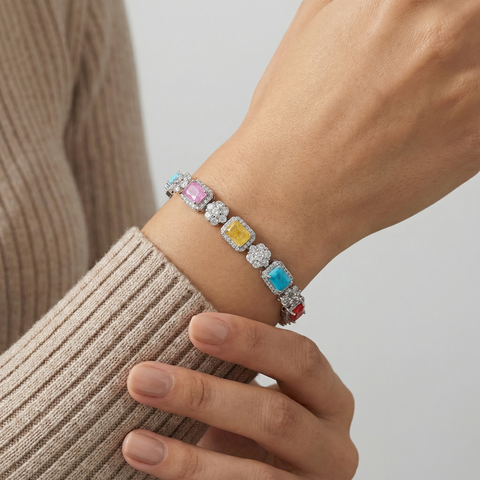 Chroma Block Tennis Bracelet