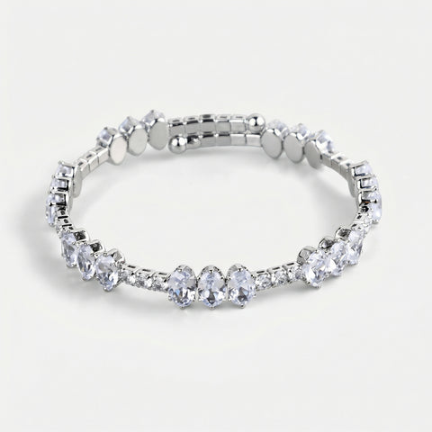 Frosted Petal Tennis Bracelet