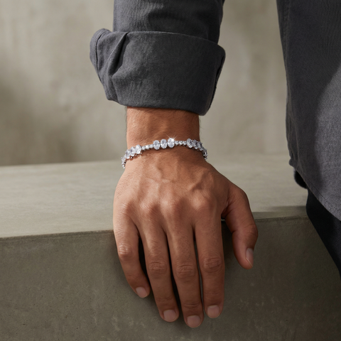 Frosted Petal Tennis Bracelet