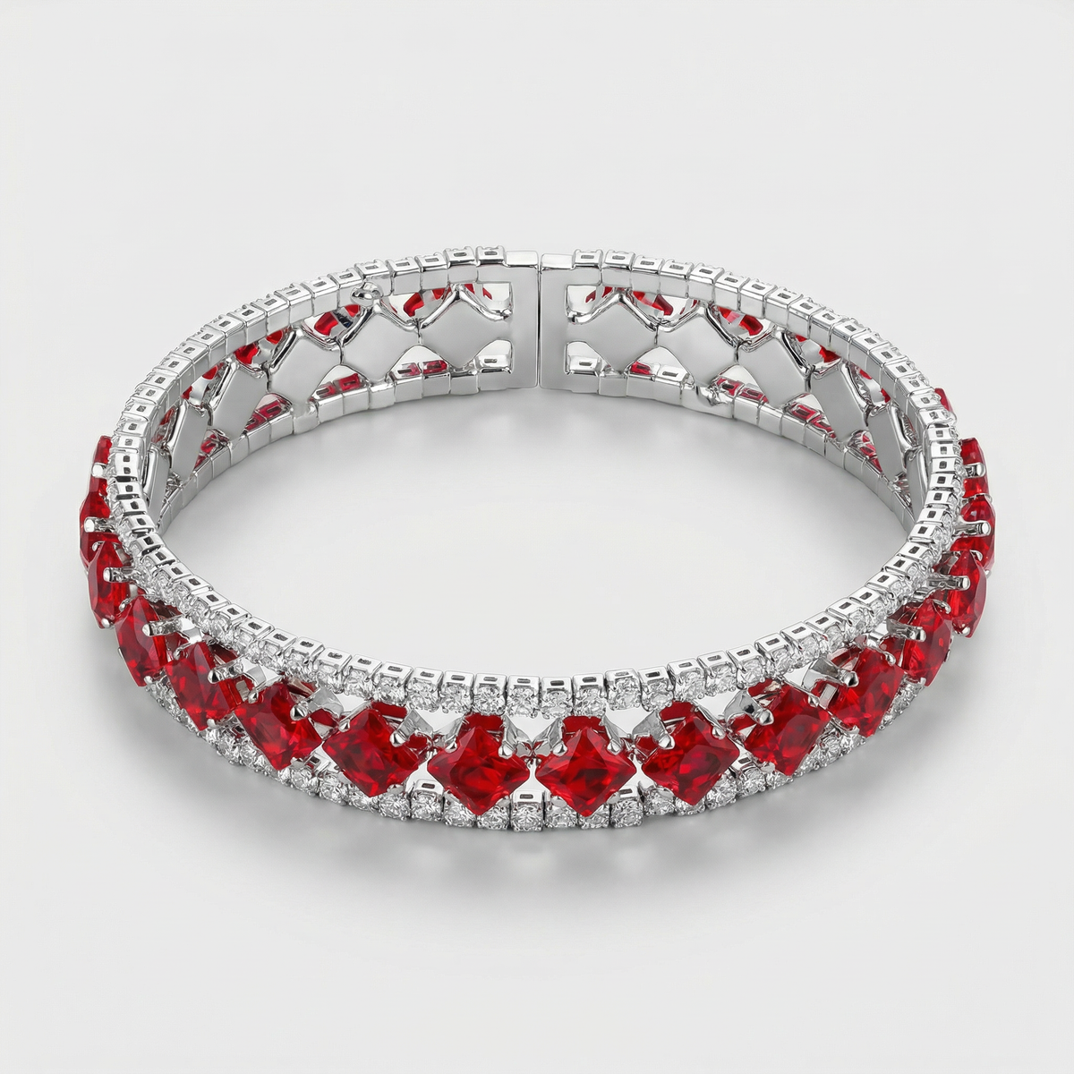 Crimson Royale Tennis Bracelet