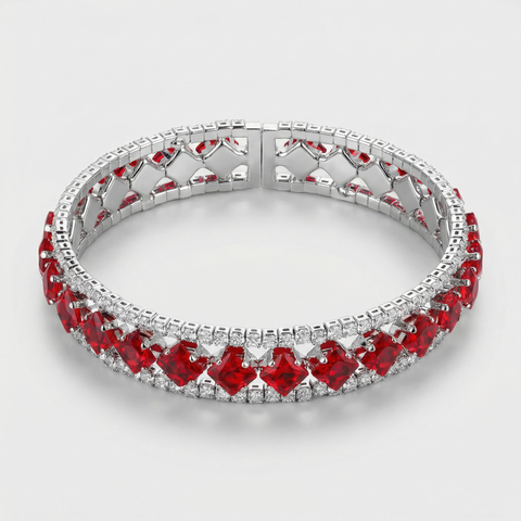 Crimson Royale Tennis Bracelet