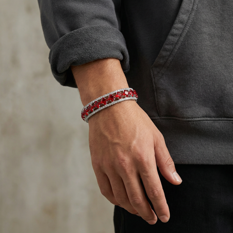 Crimson Royale Tennis Bracelet