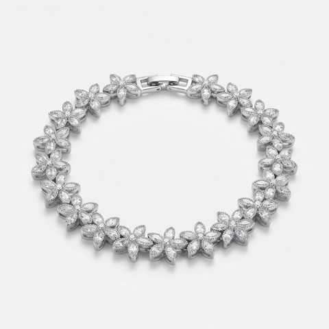 Frost Bloom Tennis Bracelet
