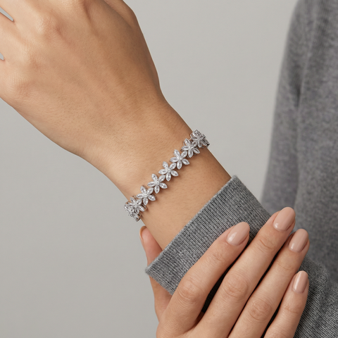 Frost Bloom Tennis Bracelet