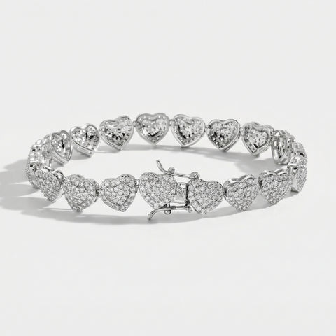 Eternal Hearts Tennis Bracelet