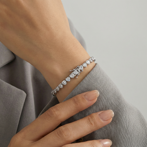 Cupid Heartlink Tennis Bracelet